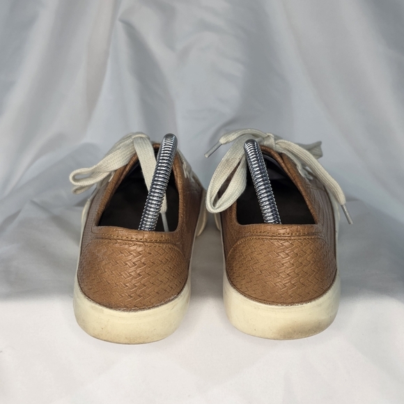 Universal Thread Sneakers Textured Weave Pattern Lace Up Dark Chestnut Caramel 9 - Picture 8 of 10